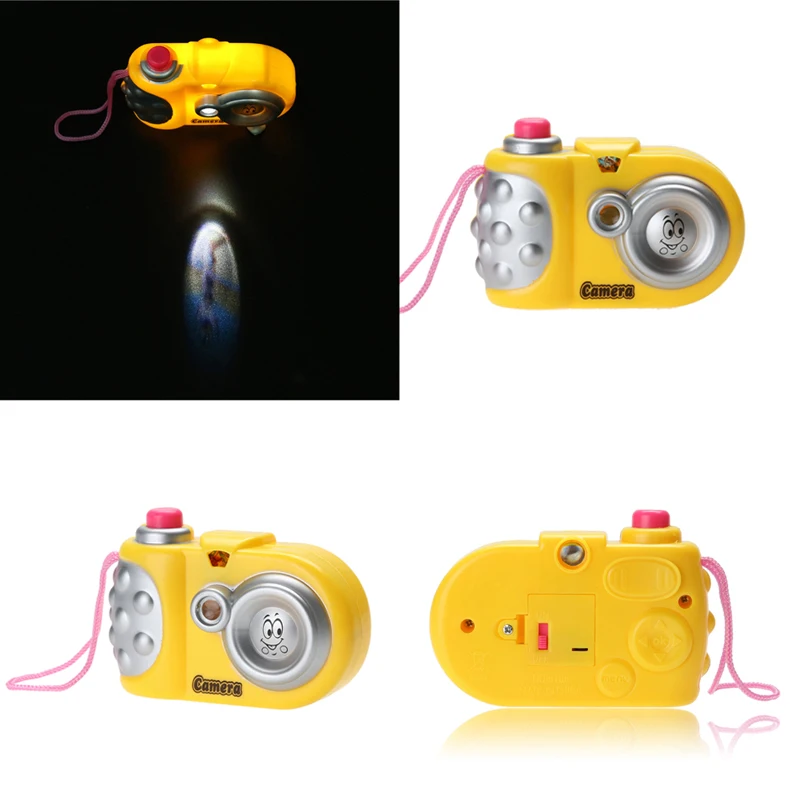 Fun Projection Camera Toy Variety Animal Pattern Baby Cognition LED Light Projection Educational Study Toy for Kids Random Color