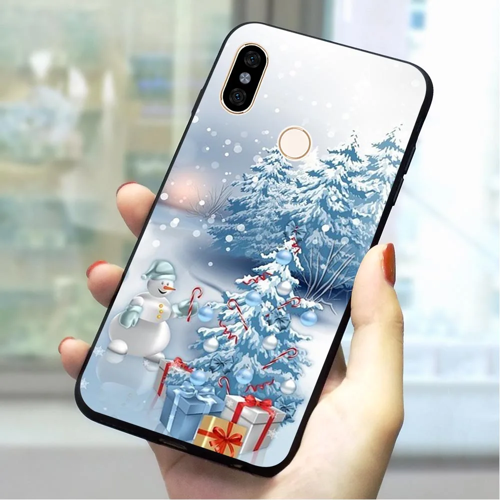

New Year Christmas Santa Soft TPU Cover for Xiaomi Redmi 7 Case for MI Go Pro Prime A1 A2 Note 8 Lite 9 se 4 X 5 A 6A Plus