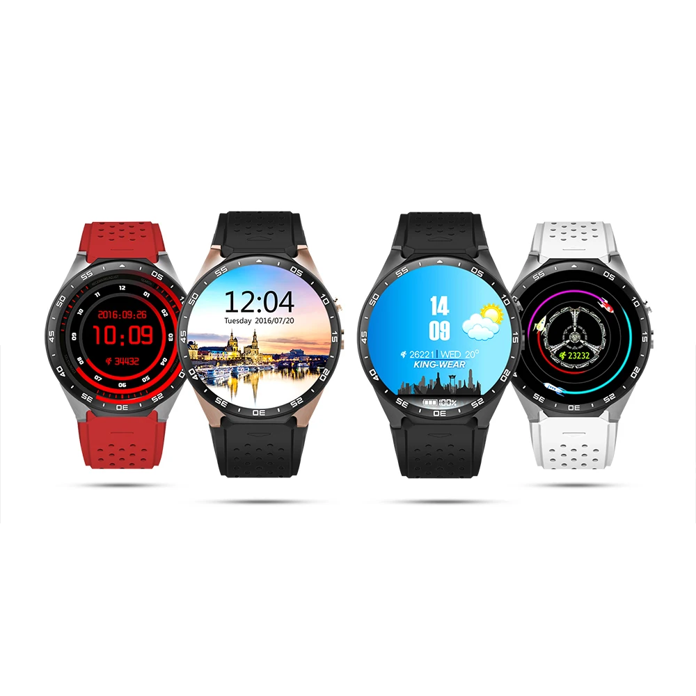 Smarcent Kw88 Android 5.1 OS Smart Watch Electronics 1.39Inches AMOLED MTK6580 SmartWatch phone support 3G wifi nano SIM WCDMA