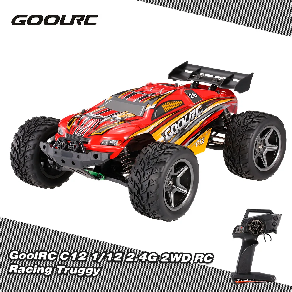 

GoolRC RC Cars C12 2.4GHz 2WD 1/12 35km/h Brushed Electric Truck Racing Truggy Off-Road Buggy RC Car RTR Remote Control Toys