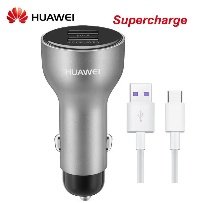 Original for HUAWEI Car Charger supercharge Dual USB Fast charge adapter for P20/P9/P10 PLUS