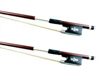 Freies verschiffen Neue Neusilber Montiert Brasil Violin Bow 4/4 Volle Größe Pernambuco Violine Bogen Blume Inlay