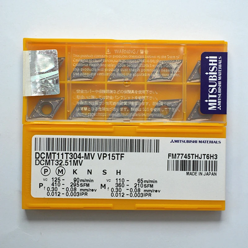 

10PCS Carbide Insert DCMT11T304 MV VP15TF High Quality Precision Metal Turning Lathe Tool DCMT11T304