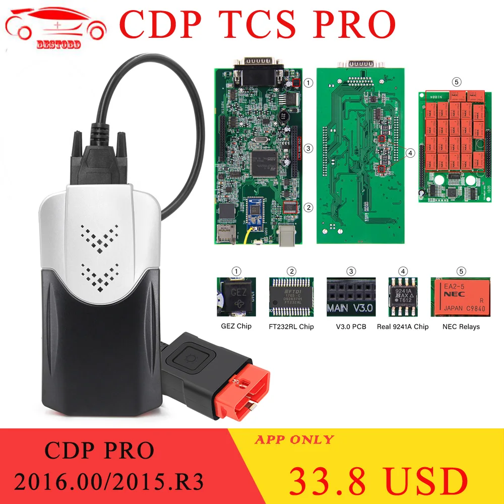 DS TCSCDP+,00 Bluetooth OBD2 диагностический сканер NEC Реле TCS PRO V3.0. R3 бесплатно активированный для грузовиков/автомобилей OBDII