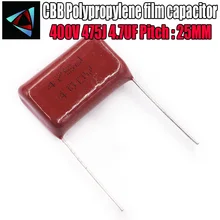 2 шт 400V 475J 4,7 мкФ Шаг 25 мм CBB filme de Polipropileno конденсатор