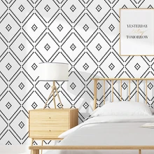Noridc Geometric 3D Vinyl PVC Wall Papers Black White Rhombus Wallpaper Roll for Living Room Background Mural Papel Pintado modern stereoscopic 3d wallpaper for wall roll red white black waterpoof vinyl pvc wall paper for living room bedroom background