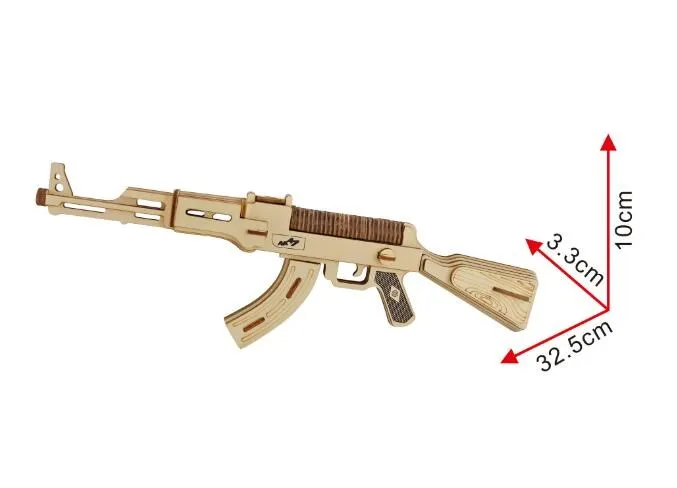 DIY AK47 пулемет Модель 3d Трехмерная деревянная головоломка игрушечный пистолет детский Набор для творчества ручная работа деревянный