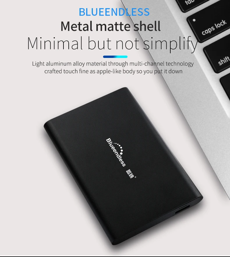 USB 3,0 внешний жесткий диск Алюминиевый жесткий чехол 2,5 ''жесткие диски sata внешний 750 г/500 г/г 320/1 ТБ/2 ТБ HDD для ноутбука blueendless