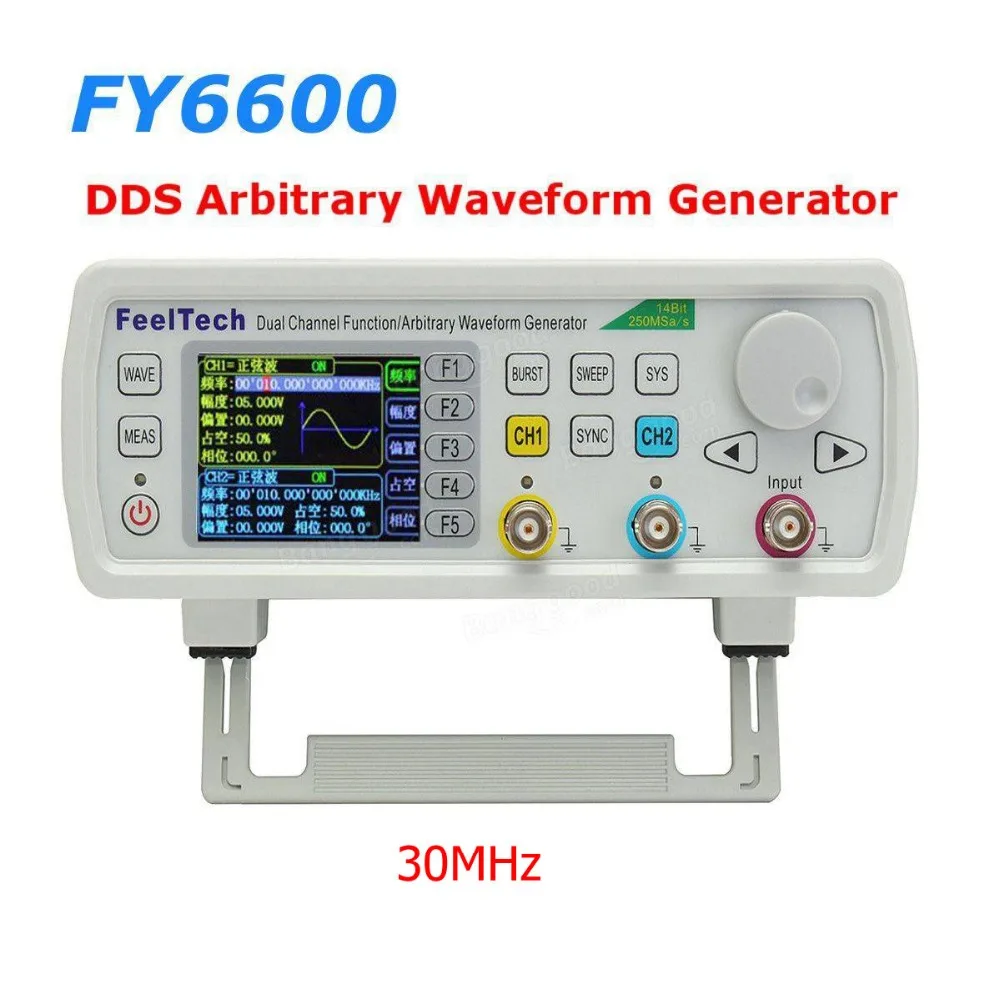 

FT FY6600 30MHz Dual Channel DDS Function Arbitrary Waveform Generator/pulse source/Frequency Meter 14Bit 250MSa/s