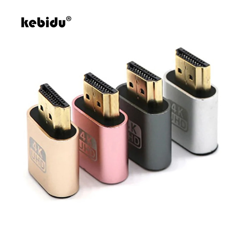 

kebidu Colorful Aluminum Alloy VGA Adapter HDMI Virtual Display Headless Ghost Display Emulator Lock DDC EDID Dummy HDMI Plug