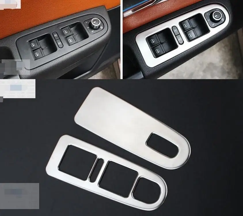 

Accessories Inner Front Door Armrest Window Lift Button Cover Trim 2pcs / set For VW volkswagen sharan 2012-2015
