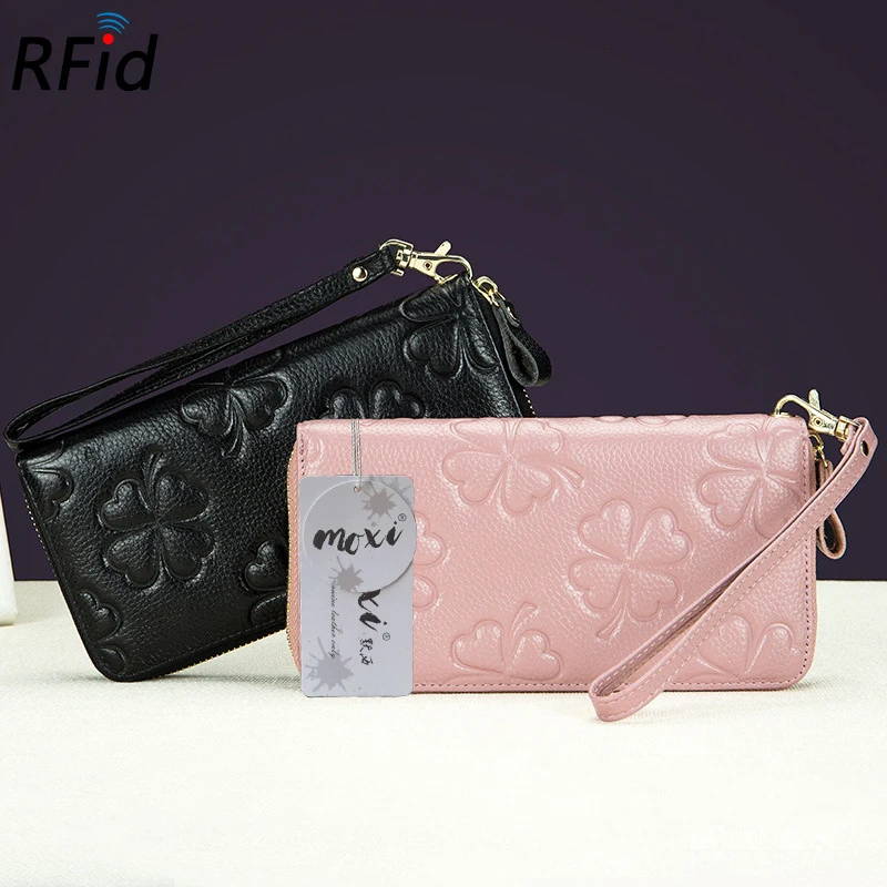 Новинка Женский кошелек из натуральной кожи женская сумка для денег Rfid