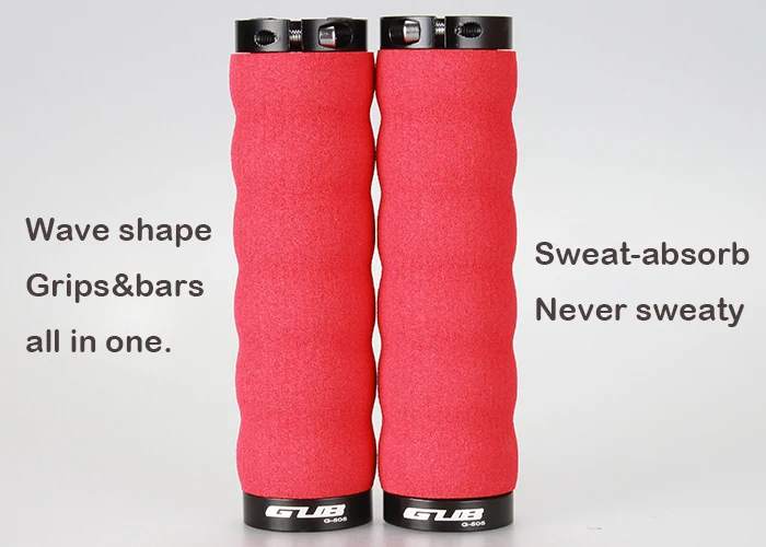 4 BESTGIA 105g Bicycle Lockable Handle Grip MTB 2 Colors Sponge Rubber Non-slip Anti-skid Aluminum Lock Ring Bike Handlebar Grips