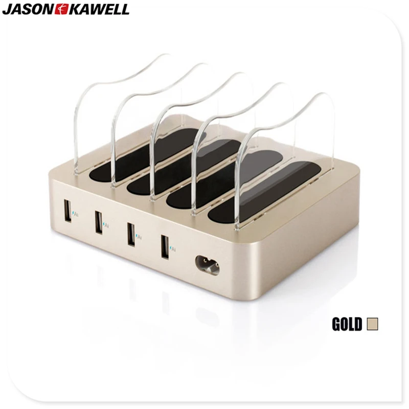 

Hot Sales New Arrival 4 USB Ports Mobile Charger Dock Quick Charging Station 5V 4A free shipping