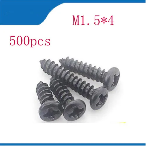 

Free shipping 500PCS M1.5 x 4mm Phillips Round Head Screw Self Tapping Bolt