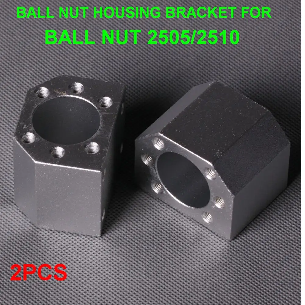 2PCS Ball screw 2505 2510 ball nut housing ball nut bracketin Linear