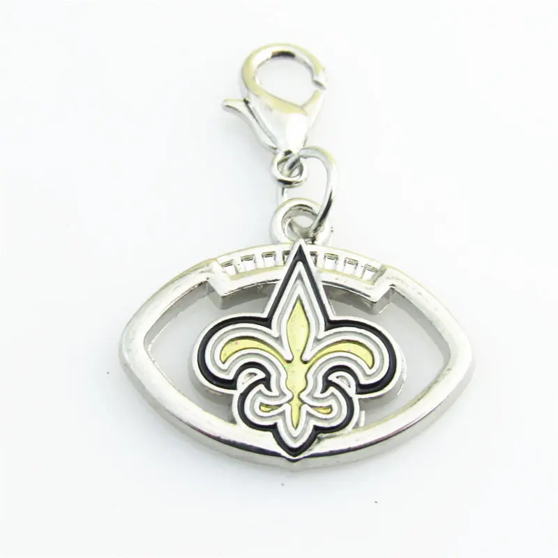New Fashion Football Sports New Orleans Saints Dangle Charms Fit Fans