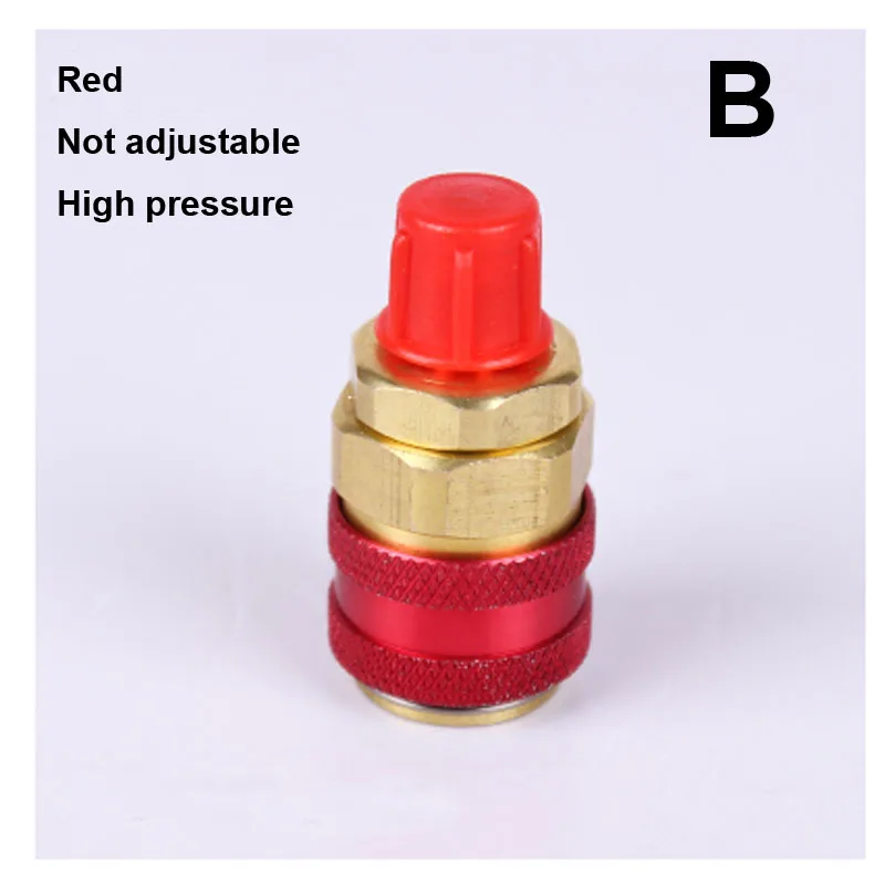 1PC Car R134A A/C Air Conditioner Adjustable/Non-adjustable Quick Connector Coupler High Low Pressure Adapter Car Accessories - Цвет: B