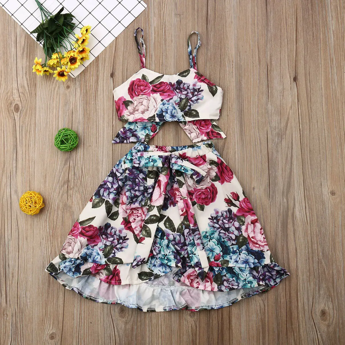 Pudcoco/ летняя одежда с цветочным рисунком для маленьких девочек, топы, юбки, длинное платье, повседневный комплект из 2 предметов