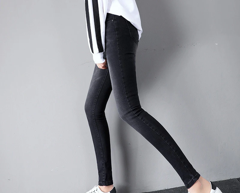 Skinny Slim Jeans For Women Vintage Style Black Women's Jeans Female Denim Pencil Pants Stretch Korean Jeans For Woman