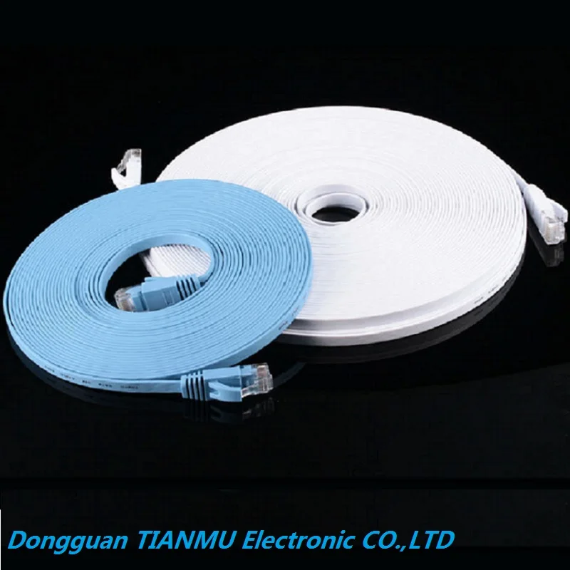 

#EY001 Pure copper wire CAT6 Flat UTP Ethernet Network Cable Patch LAN cable 0.25m 0.5m 1m 2m 3m 5m 10m 15m 10mblack white