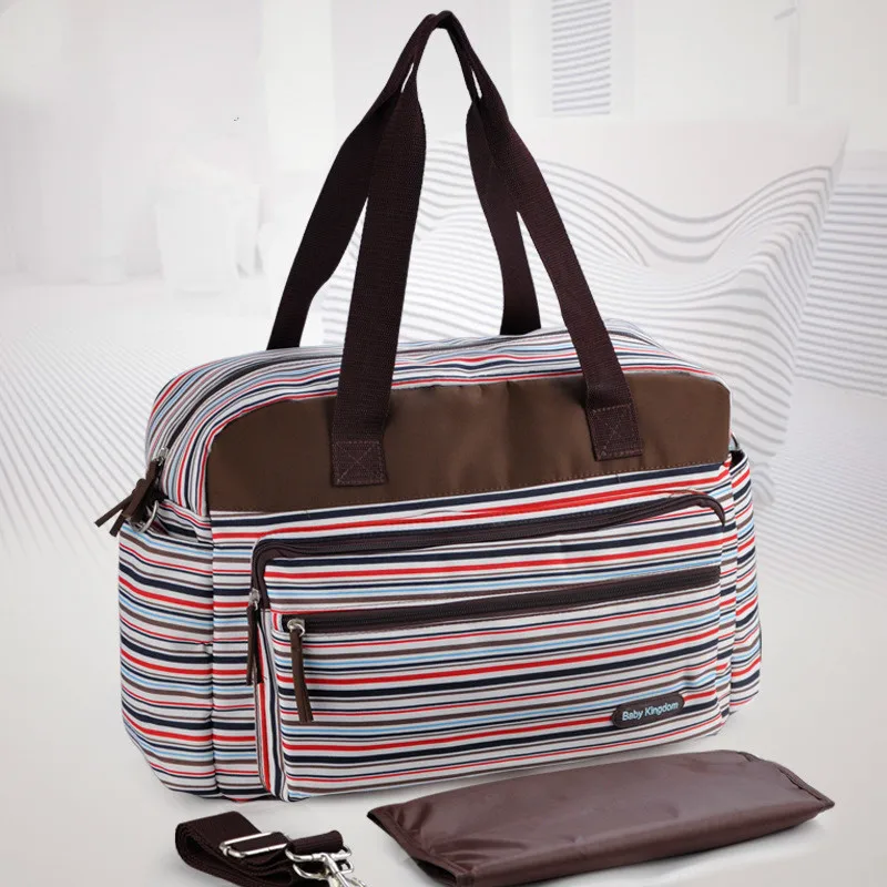 

New Multi-functional large capacity maternity mother diaper bags baby nappy changing stroller bags Striped handbag mummy bag