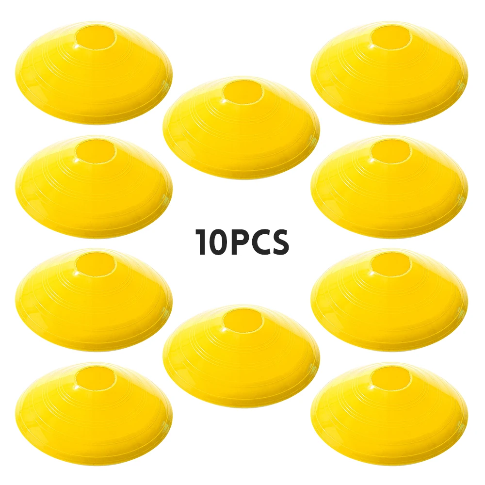 10pcs Soccer Training Obstacle Round Cones Marker Discs Sports Equipment for Fitness Agility Training