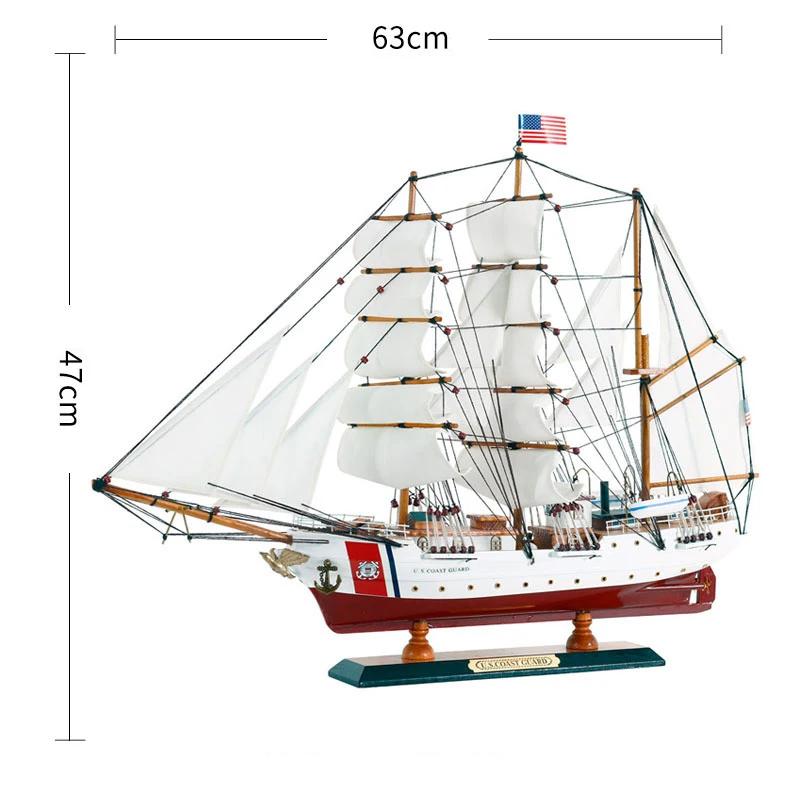 Средиземноморская Парусная модель украшения, деревянная лодка, украшенная деревянной лодкой, ручная модель, Европейский подарок, аксессуары для рукоделия
