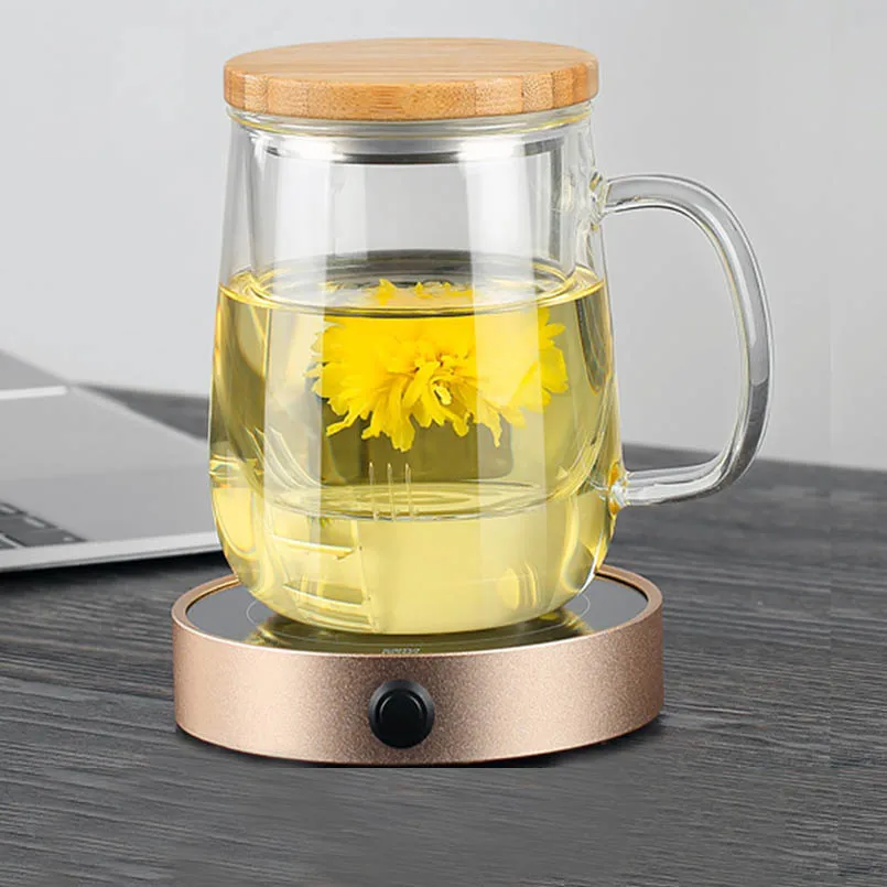 Durable 3 in 1 Set Tea Cup Heat resistant Glass Cup With Tea Strainer Office Water Cup Pure Tea