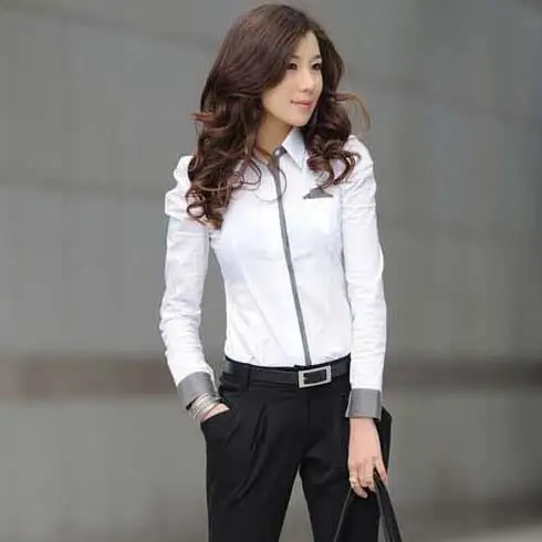 Tlzc Women Shirt New Fashion Office Lady White 2017 Korean Tlzc Women Shirt New Fashion Office Lady White 2017 Korean Casual Design Top Size S 3xl Le Charm Formal Blouse In Blouses Shirts From
