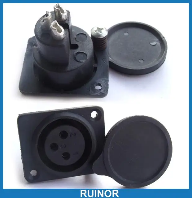 20 шт. X Водонепроницаемый 3 Pin XLR гнездовая панель гнездо для крышки зарядное