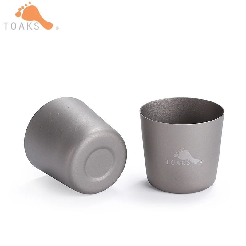 TOAKS Mini taza de té 30 ml Camping al aire libre de titanio de vidrio de vino de taza de agua Lightweigh 1-Pack/2 -Pack/4-paquete SG-01