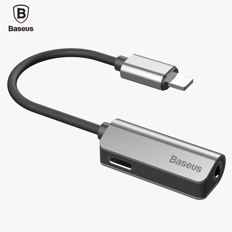 

Baseus Aux Audio Cable Adapter For iPhone X 8 7 3.5mm Jack Earphone Headphone Adapter USB Cable For iPhone 8 7 Plus Splitters