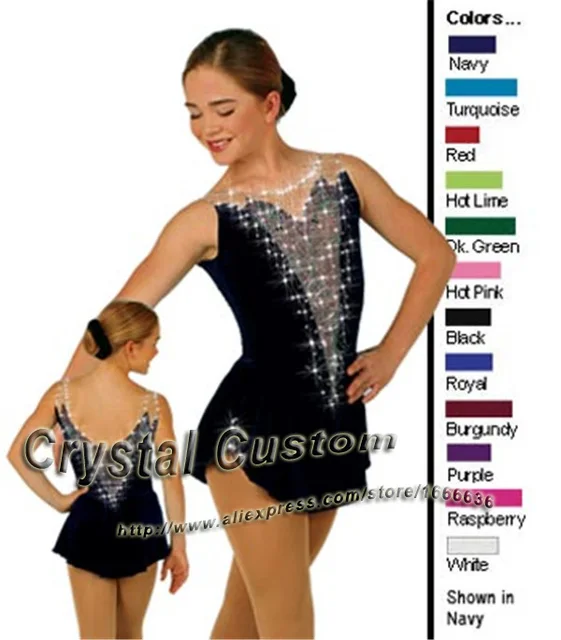 Buy Beautiful Girls Ice Skating Dresses With Spandex