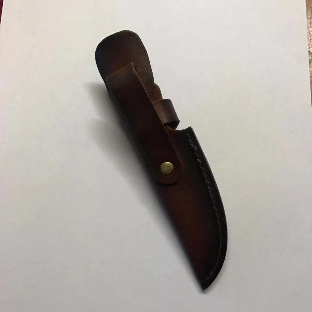 Прямая искусственная кожа фиксированное лезвие нож инструмент ремень петля Чехол Держатель Кобура сумка карман для охотничьих ножей аксессуары