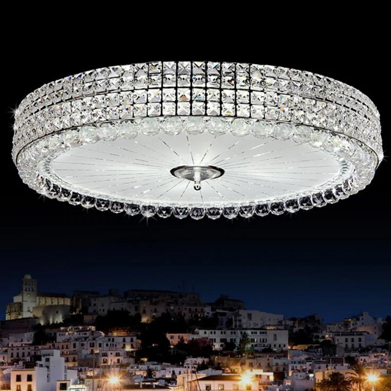 

Modern simple circular high power LED chip crystal ceiling lamp living room bedroom led lighting fixture led ceiling lamps light