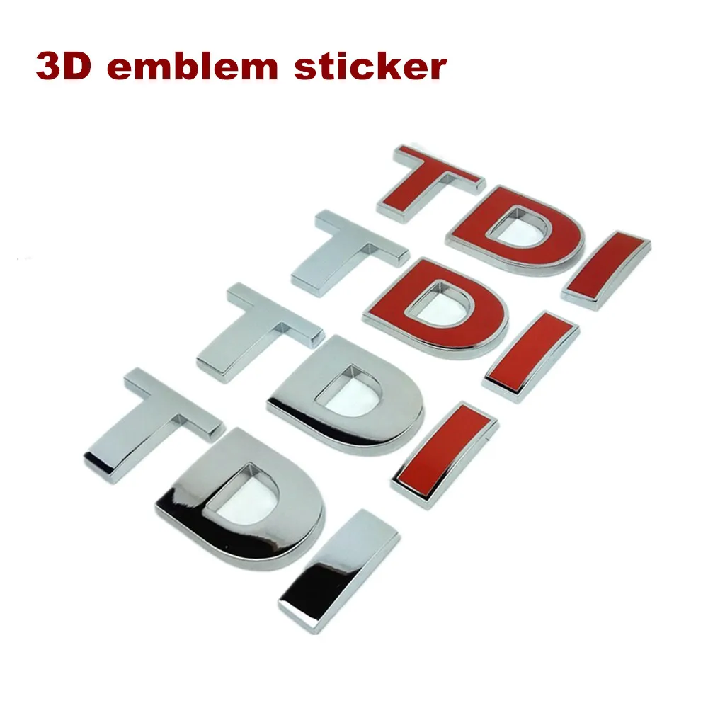 

New 3D Metal TDI Logo Badge Emblem Decal Sticker Car styling for VW volkswagen Golf JETTA PASSAT MK4 MK5 MK6 car accessories