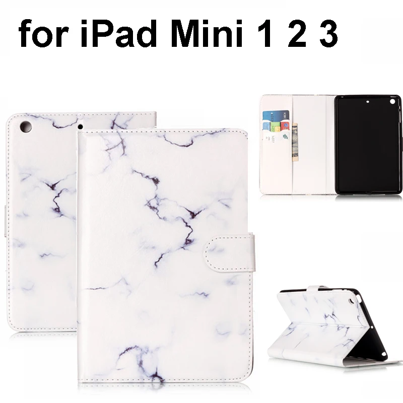 Кожаный чехол бумажник с цветочным принтом для iPad mini 1 2 3 мягкий накладка mini2