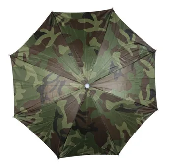 

100pcs Camouflage Foldable Headwear Sun Umbrella Fishing Hiking Beach Camping Headwear Cap Hat Umbrella wen6321