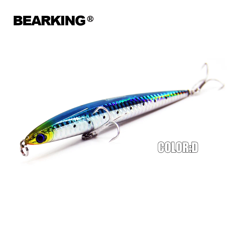 5pcs/lot fishing lures Fishing tackle Bearking minnow hard baits 125mm 26g,sinking penceil bait, assorted colors Free shipping 5pcs/lot fishing lures Fishing tackle Bearking minnow hard baits 125mm 26g,sinking penceil bait, assorted colors Free shipping