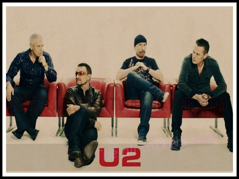 U2 плакат. Ирландский плакат для украшения дома. Крафт-кислотная рок-музыка плакат рисунок ядро наклейки на стену/6035