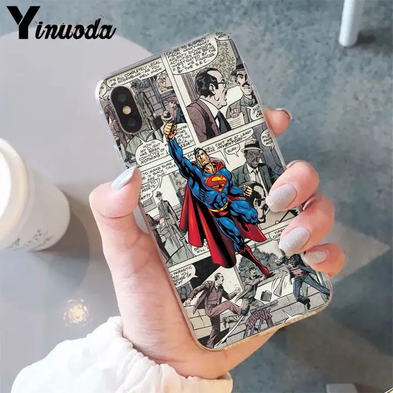 Yinuoda Marvel мстители супергерой комиксы на заказ фото мягкий чехол для телефона для iPhone 6S 6plus 7plus 8 8Plus X Xs MAX 5 5S XR - Цвет: A10