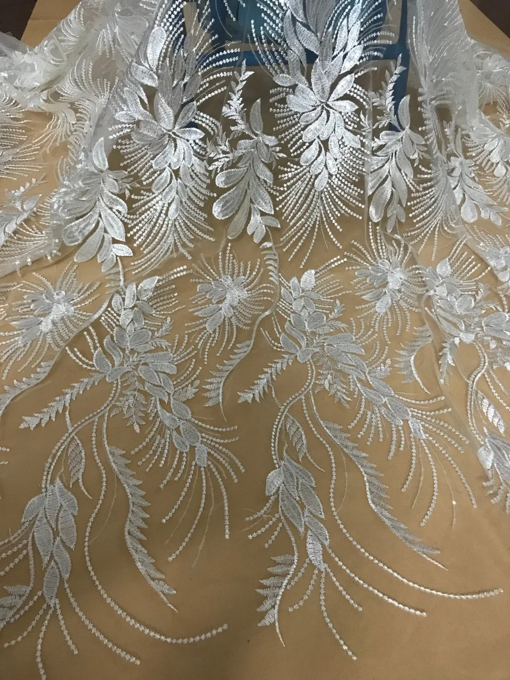 L 62319 French embroidered net lace fabric Nigerian wedding fabric high