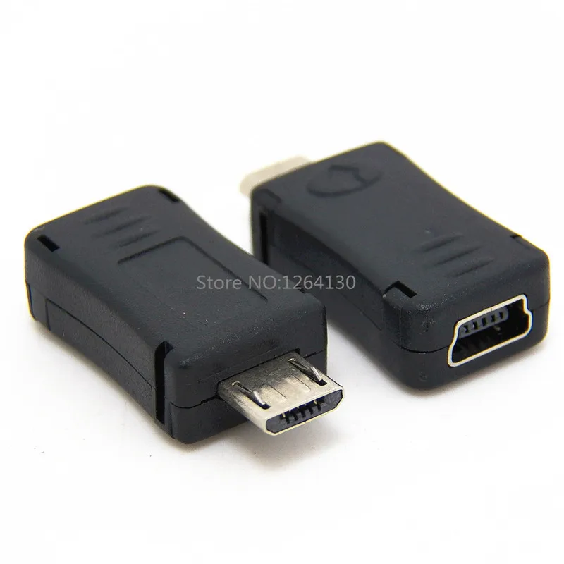 

High Quality Micro USB B Male to Mini USB Female M/F Adapter Connector Converter Free Shipping 10 pieces / lot