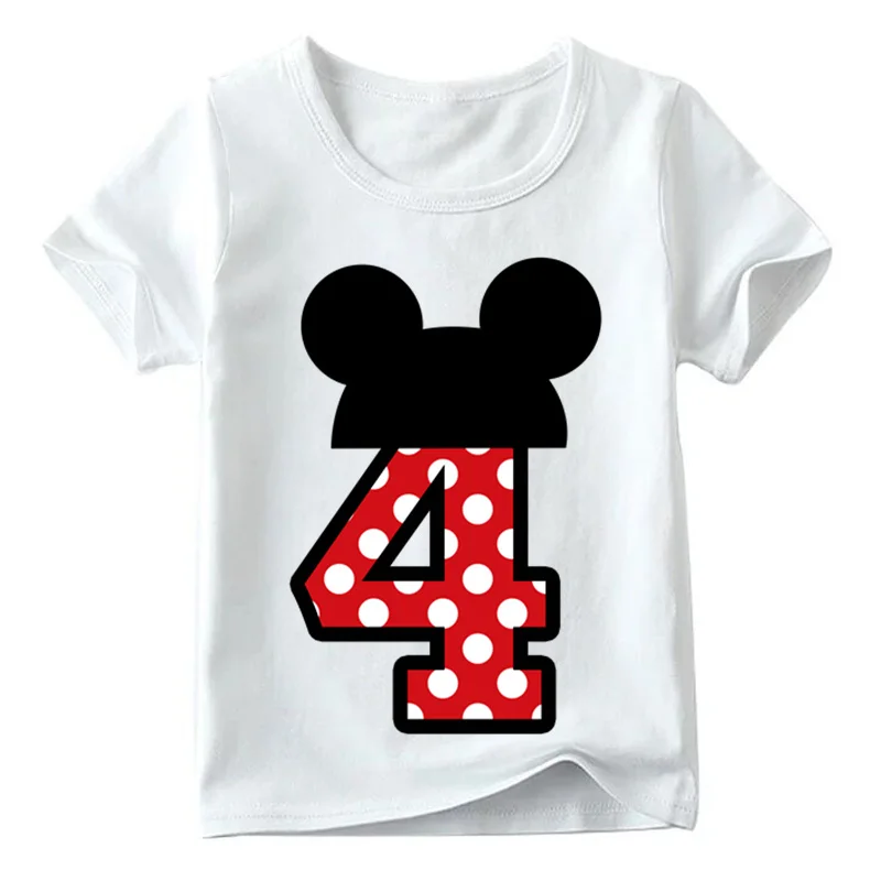 Kids Boys Girls T-shirt for Birthday Summer Children Clothing Funny T Shirt Tshirt Tees Tops Size 1 2 3 4 5 6 7 8 9 Year Present