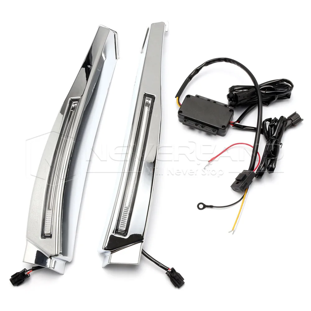 High Quality LED Daytime Running Light For Jaguar XF 2008 2010 Waterproof Chrome 12V DRL Fog