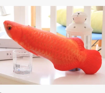 red arowana Плюшевые игрушки для домашних животных для кошек, кошачья мята, игрушки для кошек, игрушки для котят, подарок, имитация рыбы, кошки, Мятная Подушка, товары для кошек, Прямая поставка - Цвет: red arowana