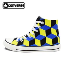 Hand Painted Skateboarding Shoes Men Women Converse All Star Design 3 Dimentional Stereogram High Top Canvas Sneakers