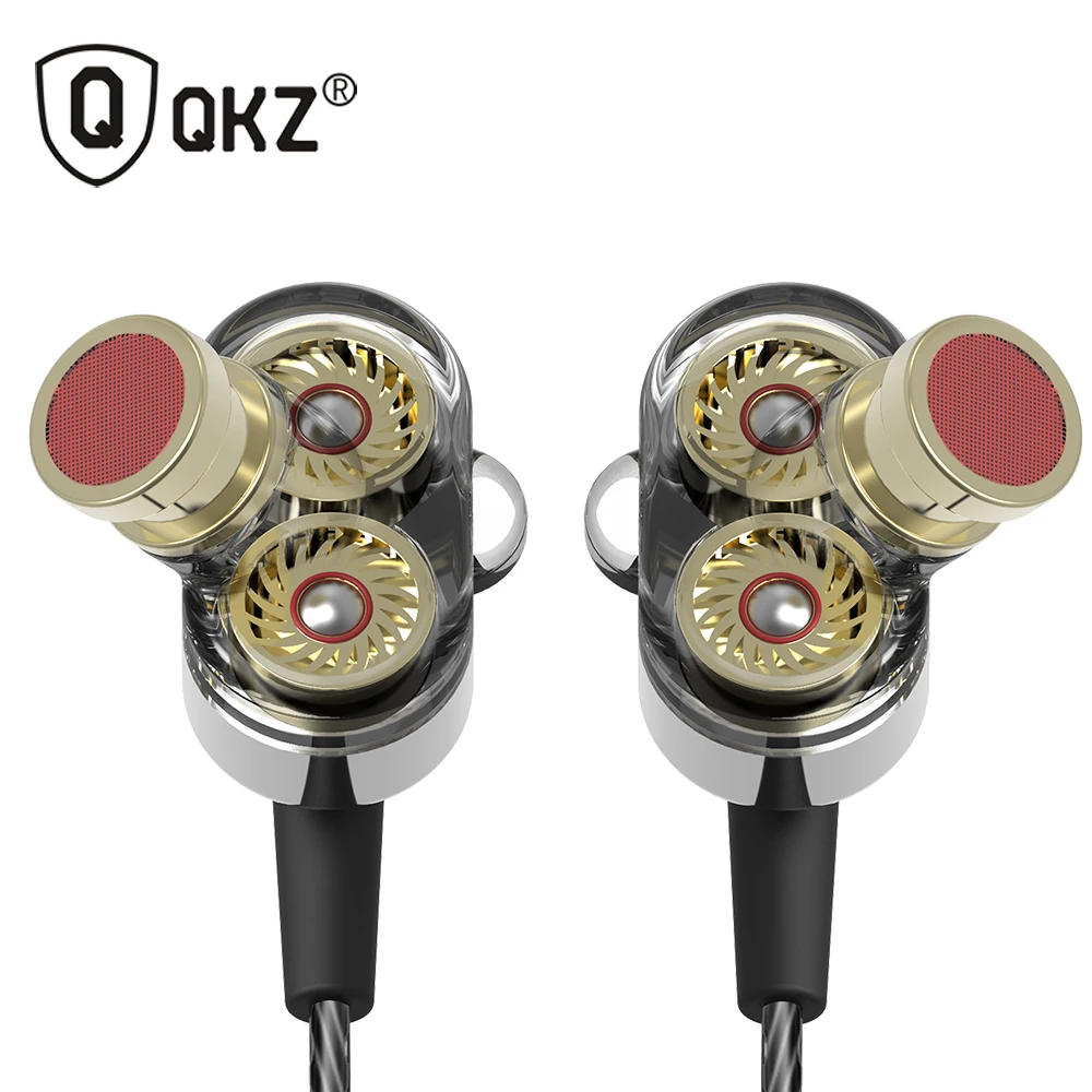 

QKZ KD2 Earphone audifonos Dual Driver Fone De Ouvido Auriculares Original Hybrid Dual Dynamic Driver In-ear Earphone Headset