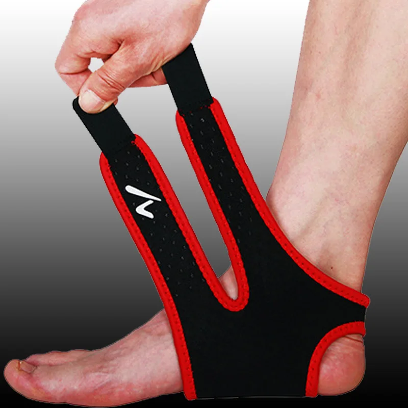 

1PC Safety Ankle Support Gym Running Protection Black and Red Foot Bandage Elastic Ankle Brace Band Guard Sport